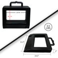 thumbnail image 2 of ROBLOCK Calzo de goma para gato de paleta, calzo de rueda resistente, tapón para gato de paleta para camión, 14,2 pulgadas de largo x 11,2 pulgadas de ancho x 2 pulgadas de alto (1 paquete negro), 2 of 5