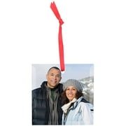 Glass Square Photo Ornament