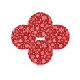 thumbnail image 7 of 15 Inch Round Placemats Set of 4, Christmas Snowflakes Non Slip Heat Insulation PP Table Mats, Winter Xmas Red White Washable Place Mats for Kitchen Dining Party Table Decor, 7 of 7