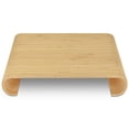 thumbnail image 5 of Navaris Wood Monitor Stand Riser - Computer Desk Organizer Desktop Dock Wooden Mount Display for PC TV Screen Notebook Laptop - Bamboo, 5 of 5