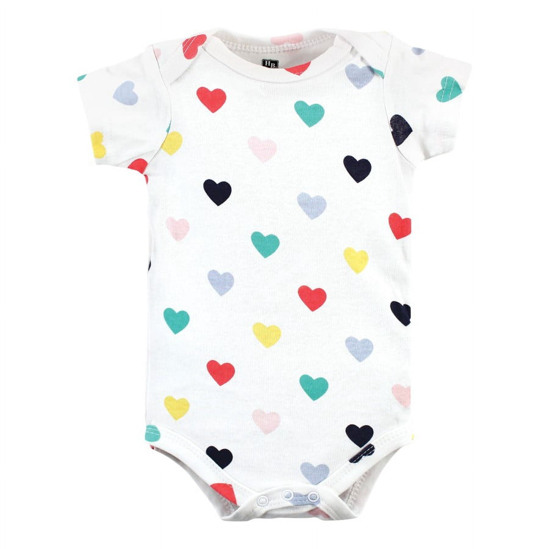 Hudson Baby Short Sleeve Bodysuits, 5-Pack, Newborn- 24 Months