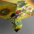 thumbnail image 3 of Vintage Rectangle Tablecloth 60x84 Inch, SunFlowers Boho Water Resistant Vinyl Washable Seasonal Table Cover for Thanksgiving Christmas Holiday Party Picnic Dinner Decor, 3 of 5