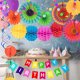thumbnail image 2 of Decoraciones para fiestas Decoraciones para fiestas de cumpleaños - Guirnalda de banderines de confeti de papel multicolor para decoraciones de fiestas para niños y niñas Rojo Verde MX-0129088FYD, 2 of 5