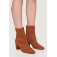 thumbnail image 2 of Women's Almond Toe Mid Block Heel Booties, 2 of 3