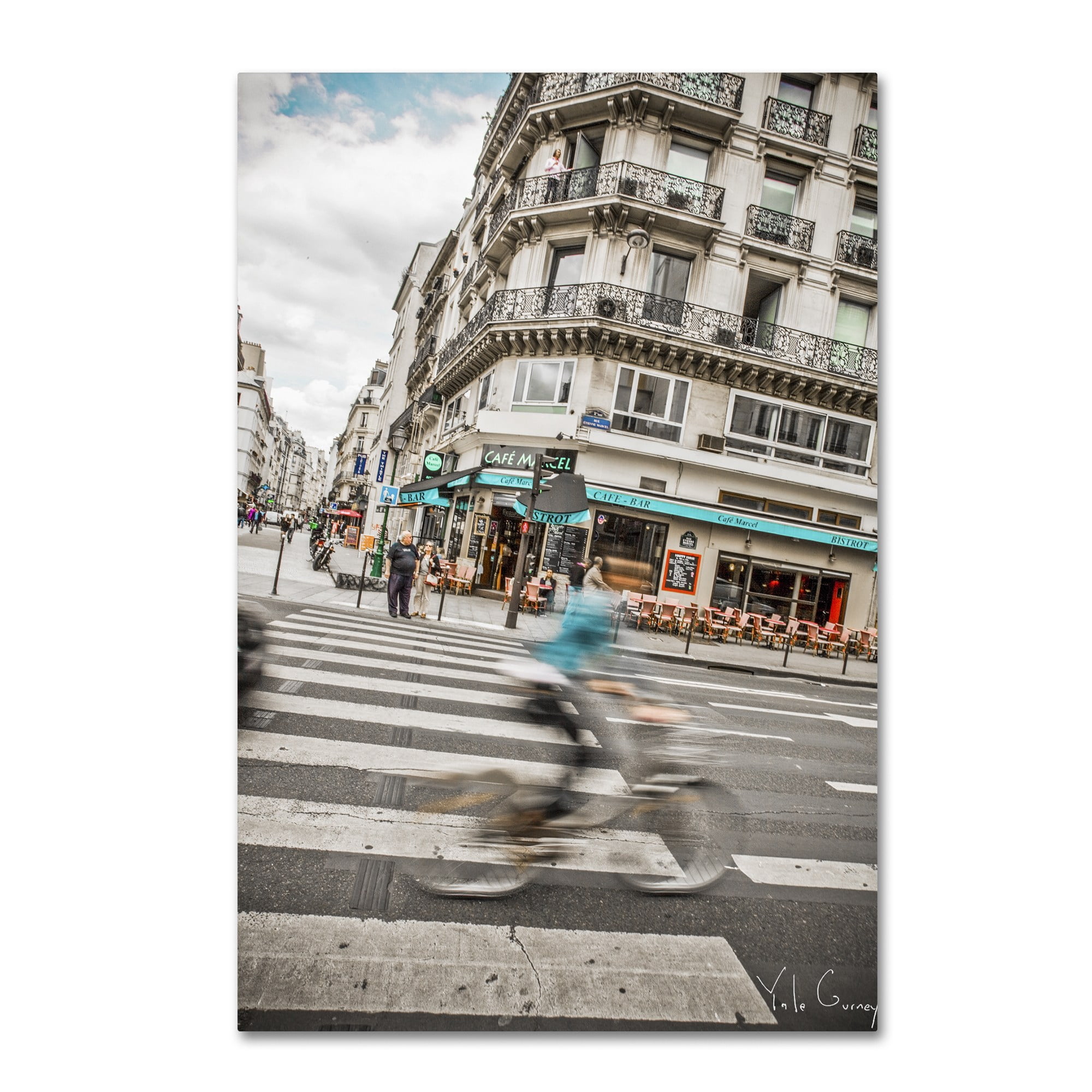 Trademark Fine Art "Paris Bicycle Rider" Canvas Art by Yale Gurney