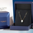 thumbnail image 5 of Gem Stone King 14K Yellow Gold Simulated White Opal Pendant Necklace for Women | 1.00 Cttw | Gemstone October Birthstone | Oval Cabochon 8X6MM | With 18 inch Chain, 5 of 6