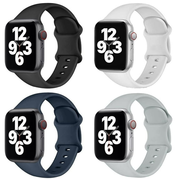 BXUXOHS (1/4Pack) Silicoen Sport Band for Apple Watch Bands 44mm 45mm 41mm 40mm 38mm 49mm 42mm Elastic Adjustable Wristbands Strap Accessories for iWatch Series Ultra 8 7 SE 6 5 4 3 2 1 Nike