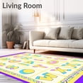 thumbnail image 2 of ODIKA 6x9 Machine Washable Non-Slip Area Rug, Kindergarten ABC Language Arts Decorative Study High Traffic Rug with Pad, Yellow, 694370, 2 of 8