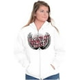 thumbnail image 4 of Country Strong Western Angel Wings Zip Hoodie Sweatshirt Women Brisco Brands X, 4 of 6