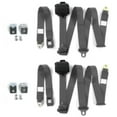 thumbnail image 1 of Chevy Impala 1958 Standard 3 Point Charcoal Retractable Bucket Seat Belt Kit with Bracketry - 2 Belts, 1 of 1