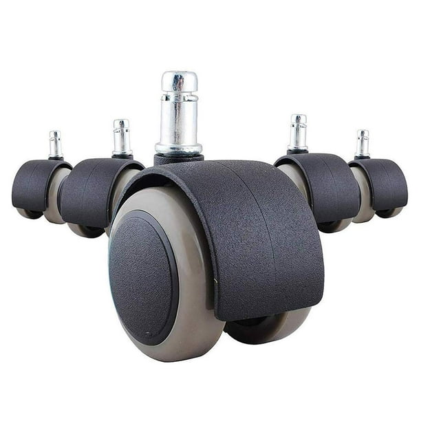 Heavy Duty Rubber Office Chair Caster Wheels for All Floors Including