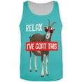thumbnail image 1 of Relax I've Goat Got This All Over Mens Tank Top Multi SM, 1 of 2