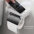 thumbnail image 4 of Naiovety Soporte de rollo Soporte de pared Toalla de baño Servilletero Estante del teléfono Estante sin perforaciones Accesorio autoadhesivo Juegos de accesorios de baño, 4 of 6