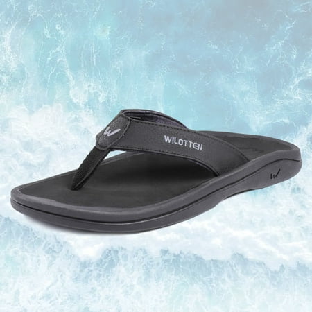 Men s Thong Sandals with PU Leather Uppers  Flip Flops Casual Non Slip Flip-flops Sandals for Indoor Outdoor Walking  Beach Shoes for Spring and Summer beach shoes for men