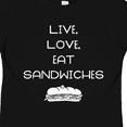 thumbnail image 4 of Inktastic Live Love Sandwiches Boys or Girls Toddler T-Shirt, 4 of 5