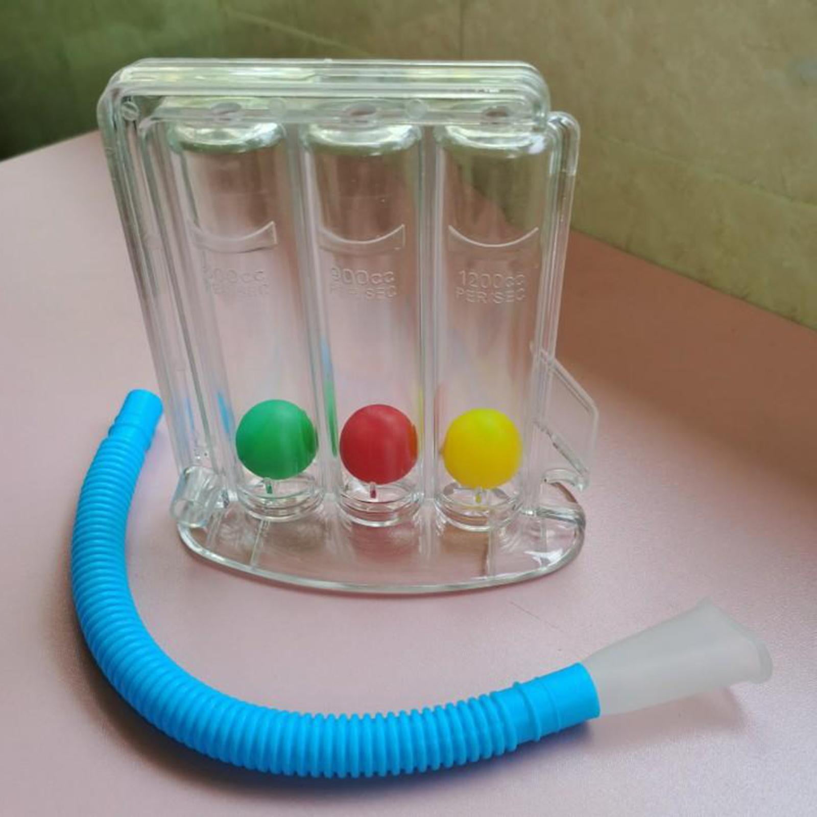 Exerciceur Respiratoire - Spiromètre Avec 3 Balles - Pour Renforcer Les Poumons - Neuf