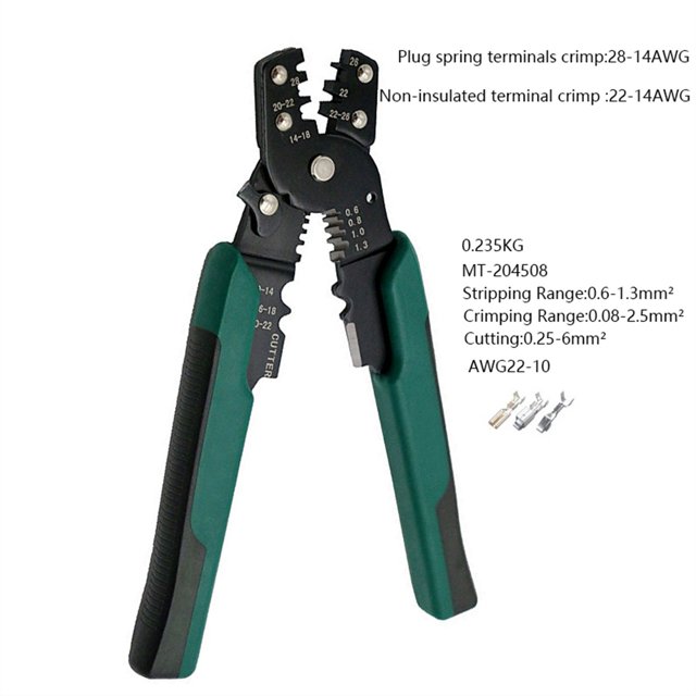 Mini Crimping Pliers HS-03BC Clamp Tools Cap/coaxial Cable Terminals Kit 230mm Mini Carbon Steel Multifunctional Electrical ,Widely Compatible