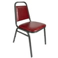 thumbnail image 3 of Banquet Chair - Trapezoid | Burgundy Vinyl on Silver Vein Frame, 2 Chair Bundle by Chivari, 3 of 7
