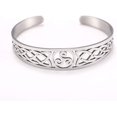 thumbnail image 3 of Brazalete con símbolo de Triskele, brazalete de acero inoxidable con nudo celta de la Trinidad irlandesa, amuleto vintage, joyería, regalos para hombres, mujeres y adolescentes, 3 of 5