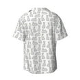 thumbnail image 2 of Wukai Cute Rabbit Men's Casual Short-Sleeve Button Down Shirt - Lightweight Summer Dress Shirt for Daily Wear-4X-Large, 2 of 7