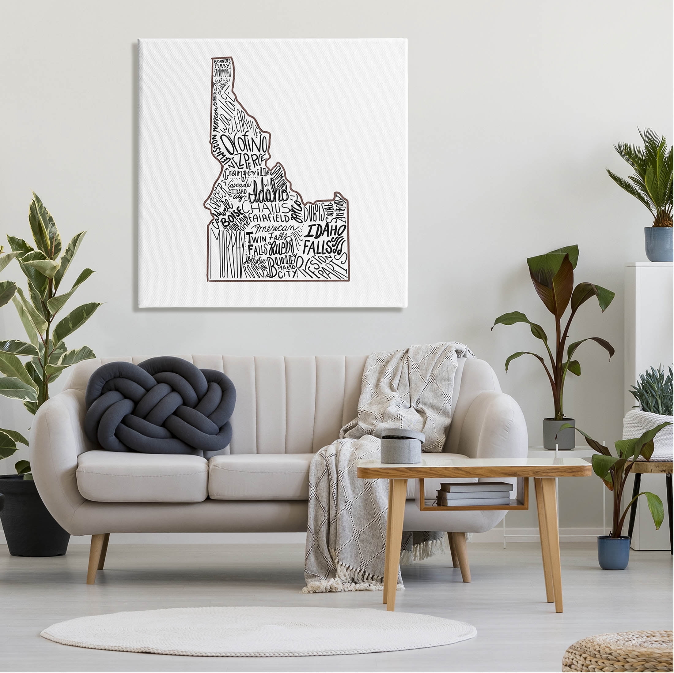 Stupell Industries Idaho State Shape Typography Cities Graphic Art Gallery Wrapped Canvas Print Wall Art, Design by The Saturday Evening Post