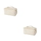 thumbnail image 3 of Cateissary Bolsa de almacenamiento de cosméticos impermeable de gran capacidad bolsa de aseo portátil de viaje para el hogar contenedor de Blanco 2piezas, 3 of 6