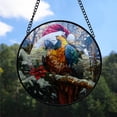 thumbnail image 2 of Amazon Parrot Ornament Christmas 2025, Amazon Parrot Stained Glass Hanging Window Decoration – Unique Glass Panel for Natural Light Display, 2 of 5