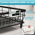 thumbnail image 2 of Dish Drying Rack - Space Saving Dish Rack - Dish Racks for Kitchen Counter with Drainboard,Rustproof Dish Drainer with Removable Utensil Holder,Black, 2 of 12