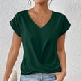 thumbnail image 5 of Women's Tops Short Sleeve Twist Knotted T Shirts Summer Blouse Tunic Tops, 5 of 7