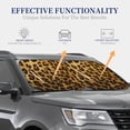 thumbnail image 4 of Vsdgher Golden Leopard Glitter Print Car Windshield Sun Shade, Reflective Sunshade Window Sunshade Sun Visor Protector Fit for Cars,Trucks,SUVs-Medium, 4 of 6
