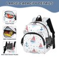 thumbnail image 4 of RMDQTR Adorable Ear-Print Backpack with Reflective Strip and Anti-Lost Leash Adjustable Shoulder Straps Mini Travel Backpack Starry Coastal Sailboat Repeat, 4 of 7