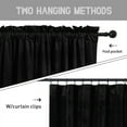 thumbnail image 5 of SMILETIME Black Velvet Curtains with Rod Pocket Thermal Insulated Soft Privacy Room Darkening Velvet Drapes for Bedroom and Living Room, Set of 2 Panels, 52 x 96 Inches Long, 5 of 7