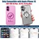 thumbnail image 2 of Funda magnética con purpurina para iPhone 16, compatible con MagSafe, protección total, delgada, a prueba de golpes y arañazos, con protector de lente de cámara y red antipolvo para mujer, 2 of 7