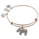 thumbnail image 1 of Pulsera Alex and Ani con dije de elefante bicolor ajustable, 1 of 1