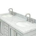 thumbnail image 4 of Ariel Stafford 61 Inch Double Oval Sink Vanity With Carrara White Marble Countertop W/1.5" Edge In Grey, 4 of 11