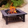 Metal Fire Pit, W/lid, Tool, Pvc Cover