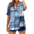 thumbnail image 2 of Haivin Hauts d'Été pour Femmes T-Shirts à Manches Courtes Col Ras du Cou Blouses Mignonnes et Tendance, 2 of 5