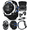 50mm SOLAR Whitestone +BLK EarBuds, variant on Garmin Instinct 3 Rugged Outdoor GPS Smartwatch 50mm Solar, Supernova Collection, Health & Fitness Tracking, Unlimited Battery, Whitestone/Bolt Blue w/ Wearable4U White EarBuds Bundle
