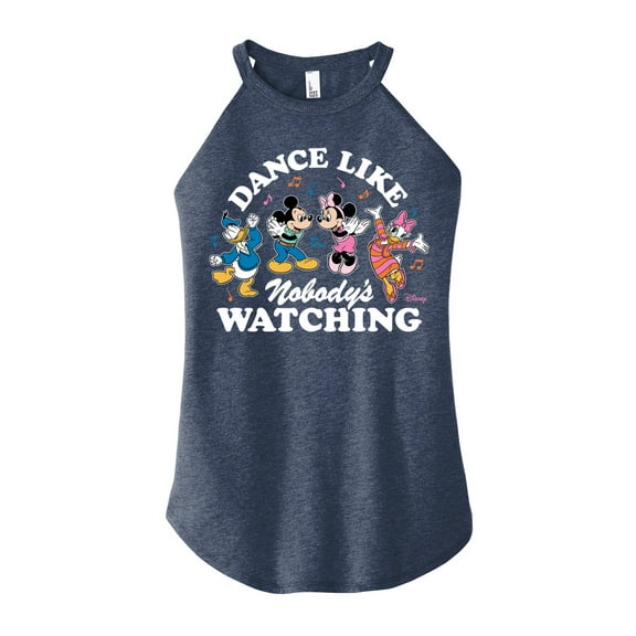 Disney - Mickey & Friends - Donald Duck, Minnie, Mickey, & Daisy - Dance Like Nobody's Watching - Juniors High Neck Tank Top
