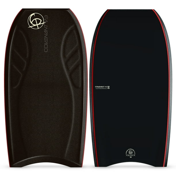 No. 6 Covenant V3 Prime 40 Bodyboard Grey deck, Black rails, Yellow