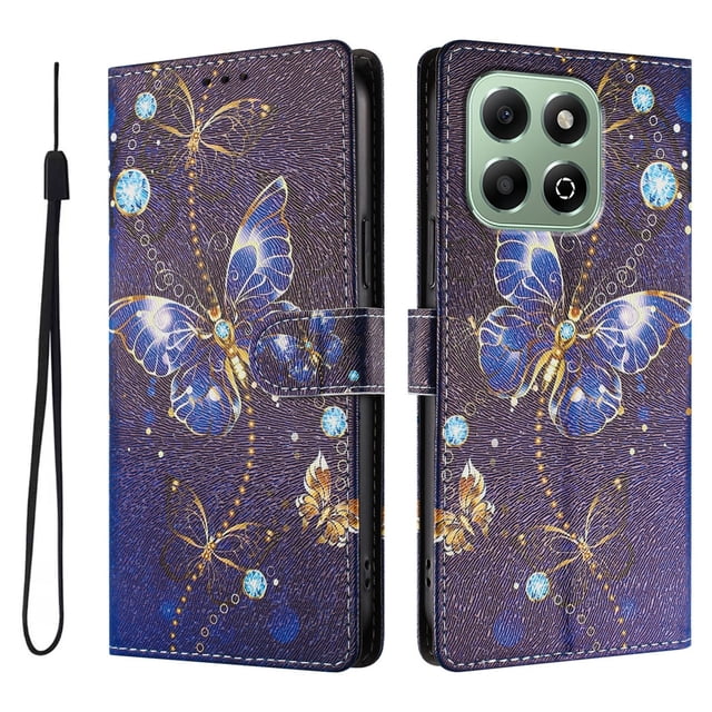 FOXDOCK Funda Tipo Cartera para Honor X6B con Soporte y Correa – Diseño de Patrones Lindos