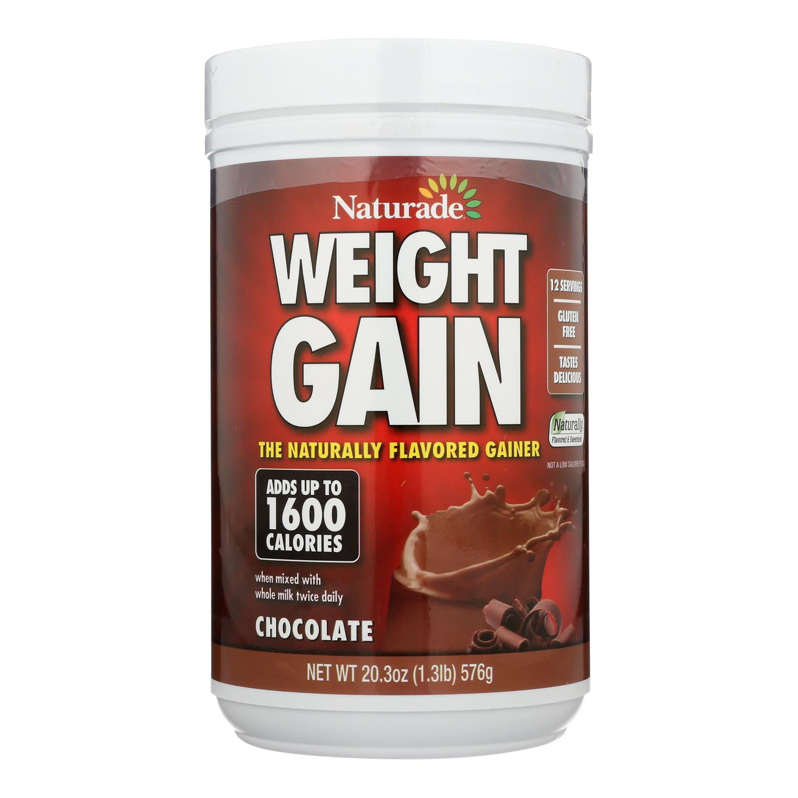 Naturade - All Natural Weight Gain Drink Mix - w/Carbohydrates & Protein - Chocolate, 20.3 Oz