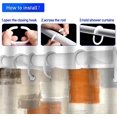 thumbnail image 4 of Juegos de cortinas de ducha de baño de 4 piezas con alfombras, juegos de baño de arte de pintura naranja y blanca moderna con cortina de ducha y alfombras y accesorios ACTIVE Biensenido a ACTIVE, 4 of 5
