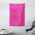 thumbnail image 1 of Hot Pink Tapestry, Ocean Waves Inspired Abstract Fantasy Pattern with Horizontal Curves and Lines, Wall Hanging for Bedroom Living Room Dorm Decor, 40W X 60L Inches, Pink Hot Pink, by Ambesonne, 1 of 2
