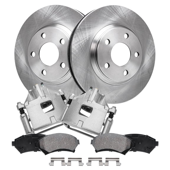 Detroit Axle - 6pc Front Disc Rotors   Calipers   Brake Pads Replacement for Cadillac DeVille Chevrolet Impala Monte Carlo Buick LeSabre Riviera Pontiac Bonneville Oldsmobile Aurora