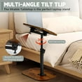 thumbnail image 5 of Adjustable Height C Shaped End Table, 360 ° Swivel Small Side Table for Small Spaces Living Room, Flip Top TV Tray for Couch Sofa Chair, 5 of 7