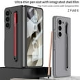 thumbnail image 7 of Allytechgroup Galaxy Z Fold6 Case with Screen Protector, Slim Fit Back Cover with Stylus Pen & Pen Holder Anti-Scratch Shockproof Bumper Rugged Phone Case for Samsung Galaxy Z Fold 6, Blackred, 7 of 7