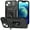 Black, variant on Cowithday for iPhone 15 5G Case with Slide Camera Cover + Screen Protector (1 Pack), [Full Camera Protection] [Magnetic Rotated Kickstand] Military Grade Shockproof Heavy Duty Cover, Green
