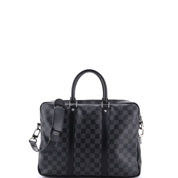 Pre-Owned Porte-Documents Voyage Briefcase Damier Graphite PM By Rebag