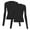Black, variant on 2 Pack Women Long Sleeve Crew Neck Shirts Basic Tops Slim Fit Ruch Side Tees Going Out Layering Thirts Dark Gray XS